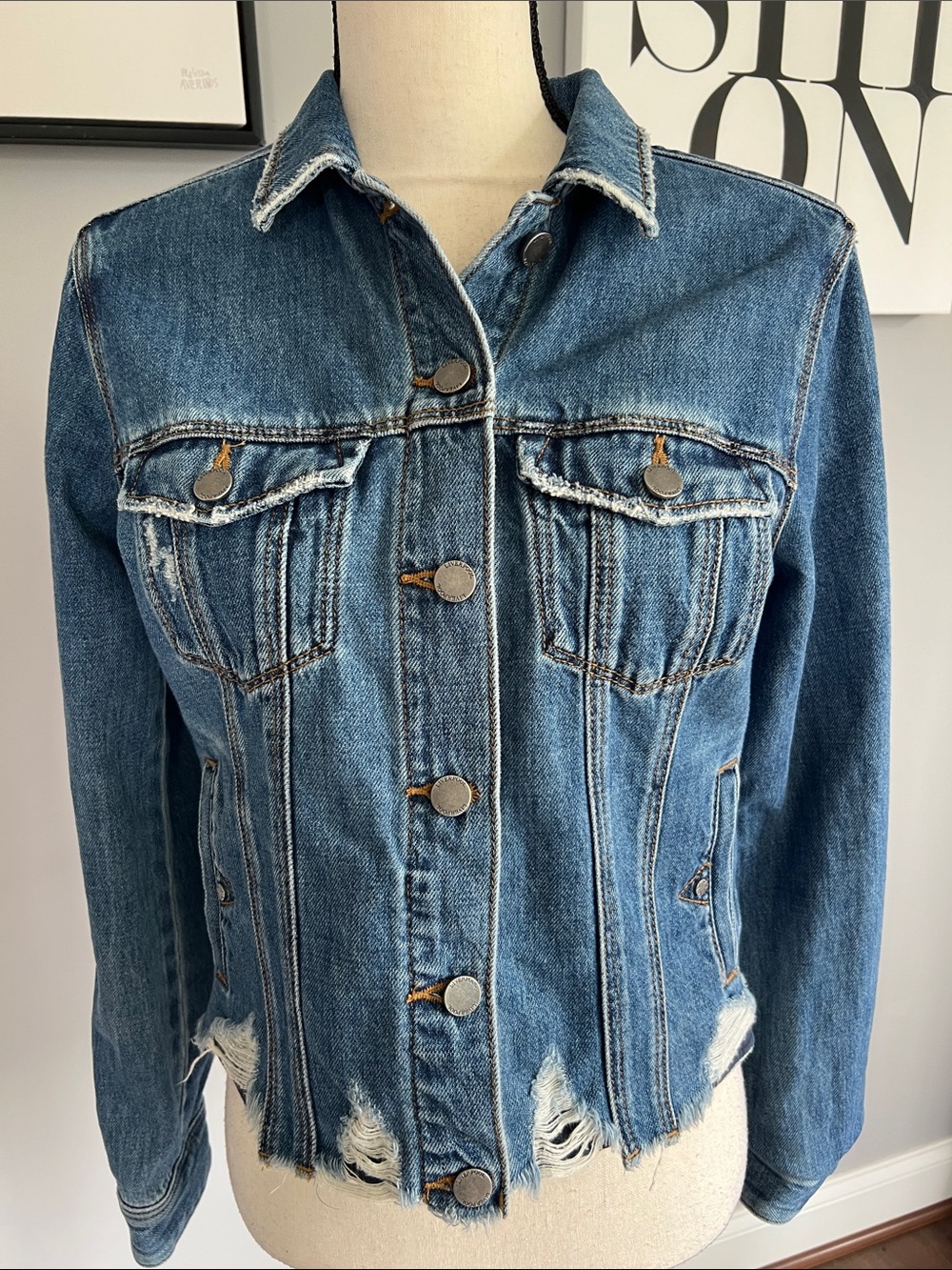 Liverpool Los Angeles Distressed Jean Jacket - Picture 3 of 11
